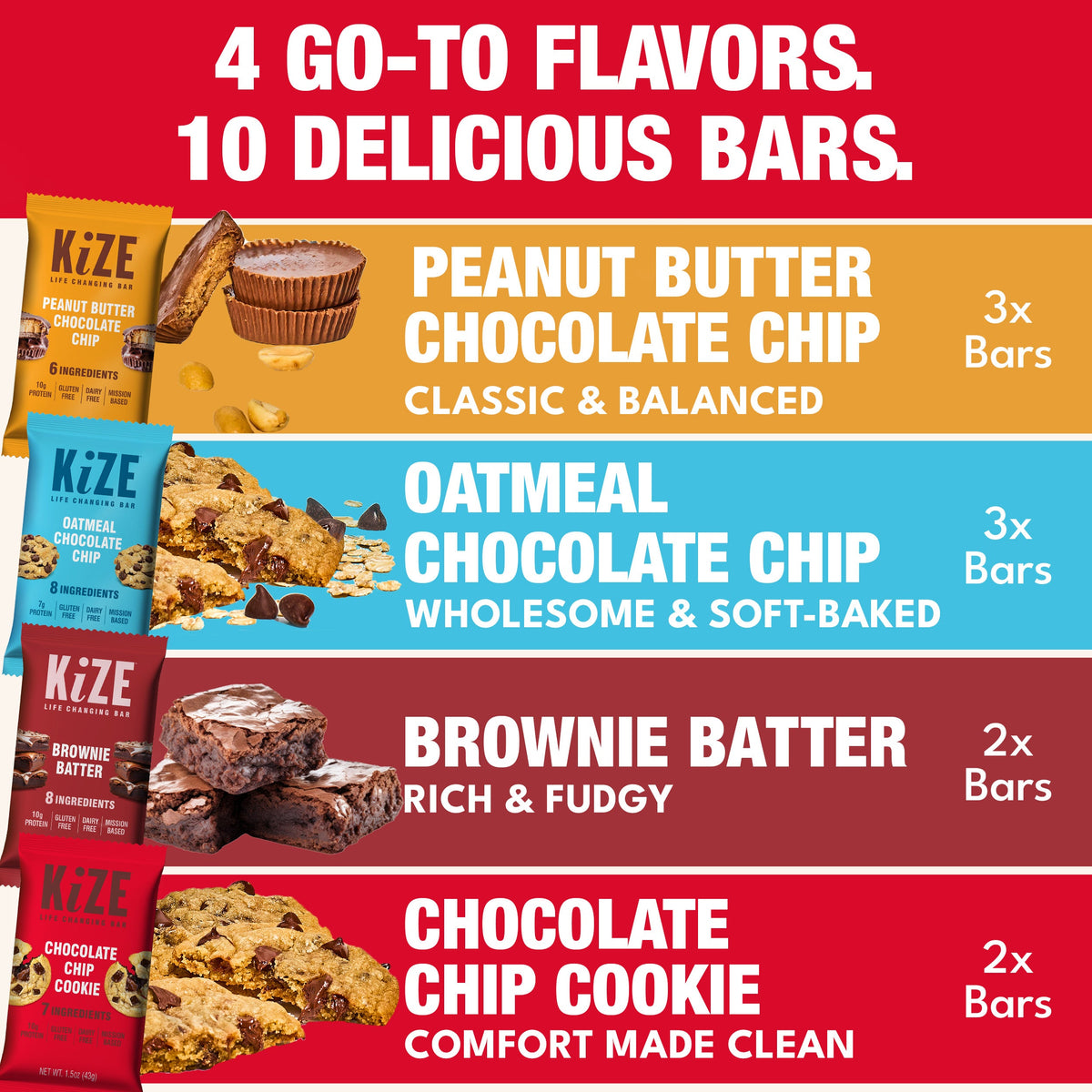 Kize Bar - Best Sellers Variety Pack (10 Pack)