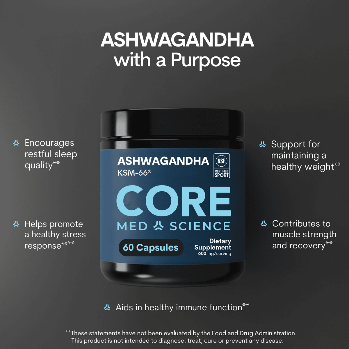 Ashwagandha KSM-66™ Bottle 60 CT Capsules