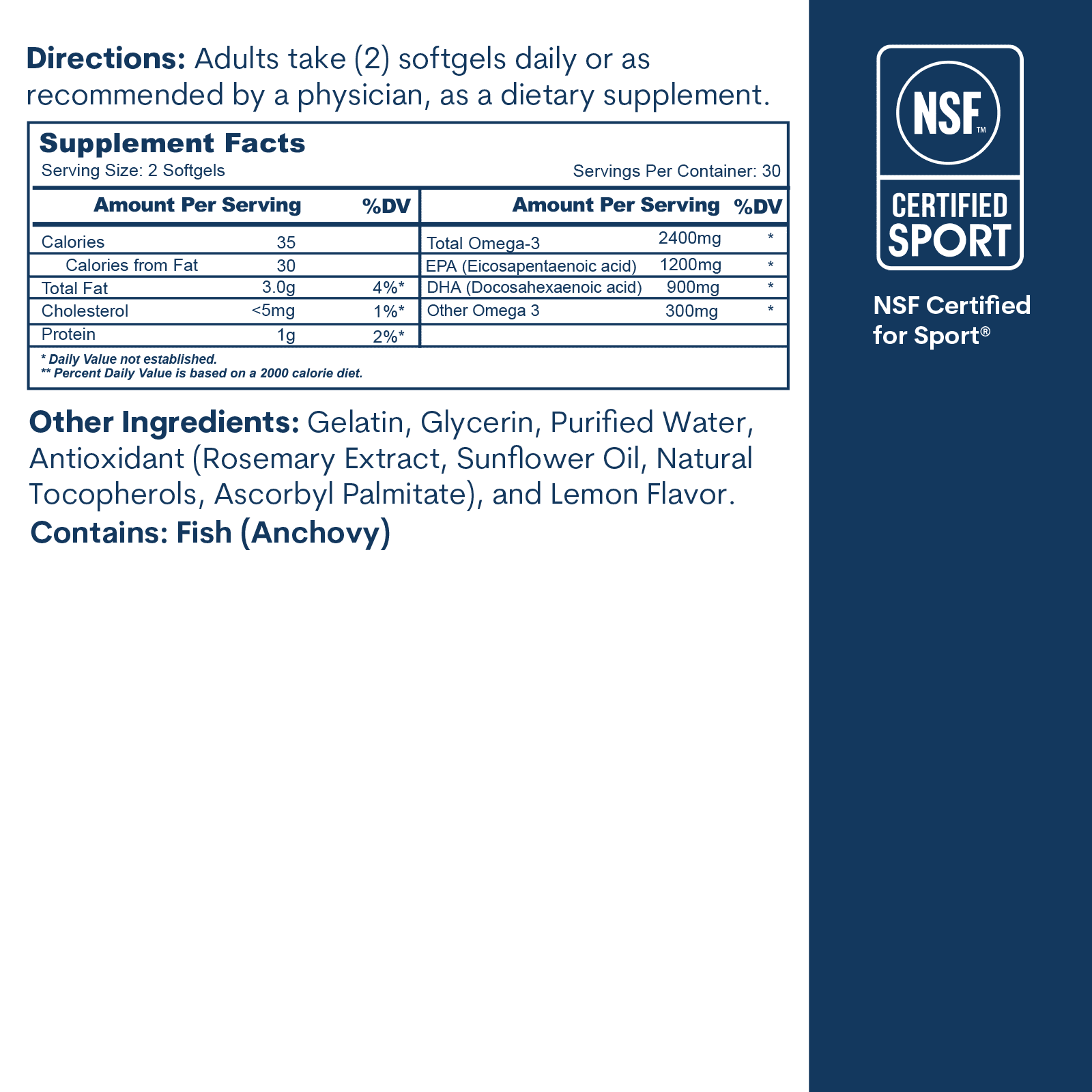 Omega-3 TG: Bottle (60 Count) (Wholesale)