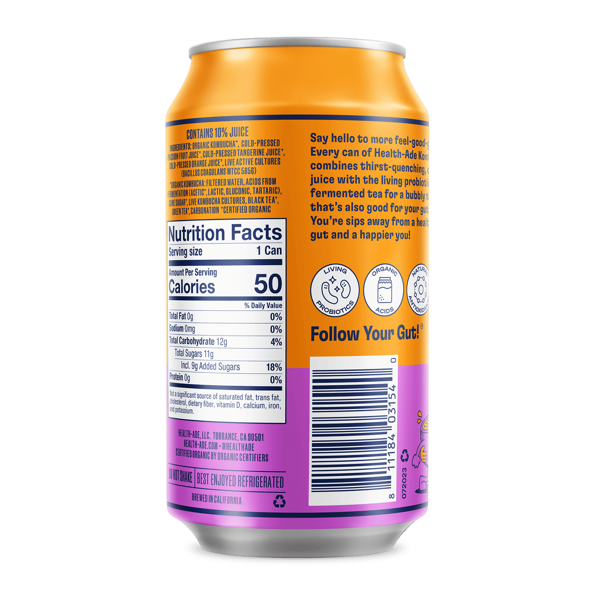 Health-Ade Kombucha in Cans — Passion Fruit-Tangerine (12-pack, 11.5oz)