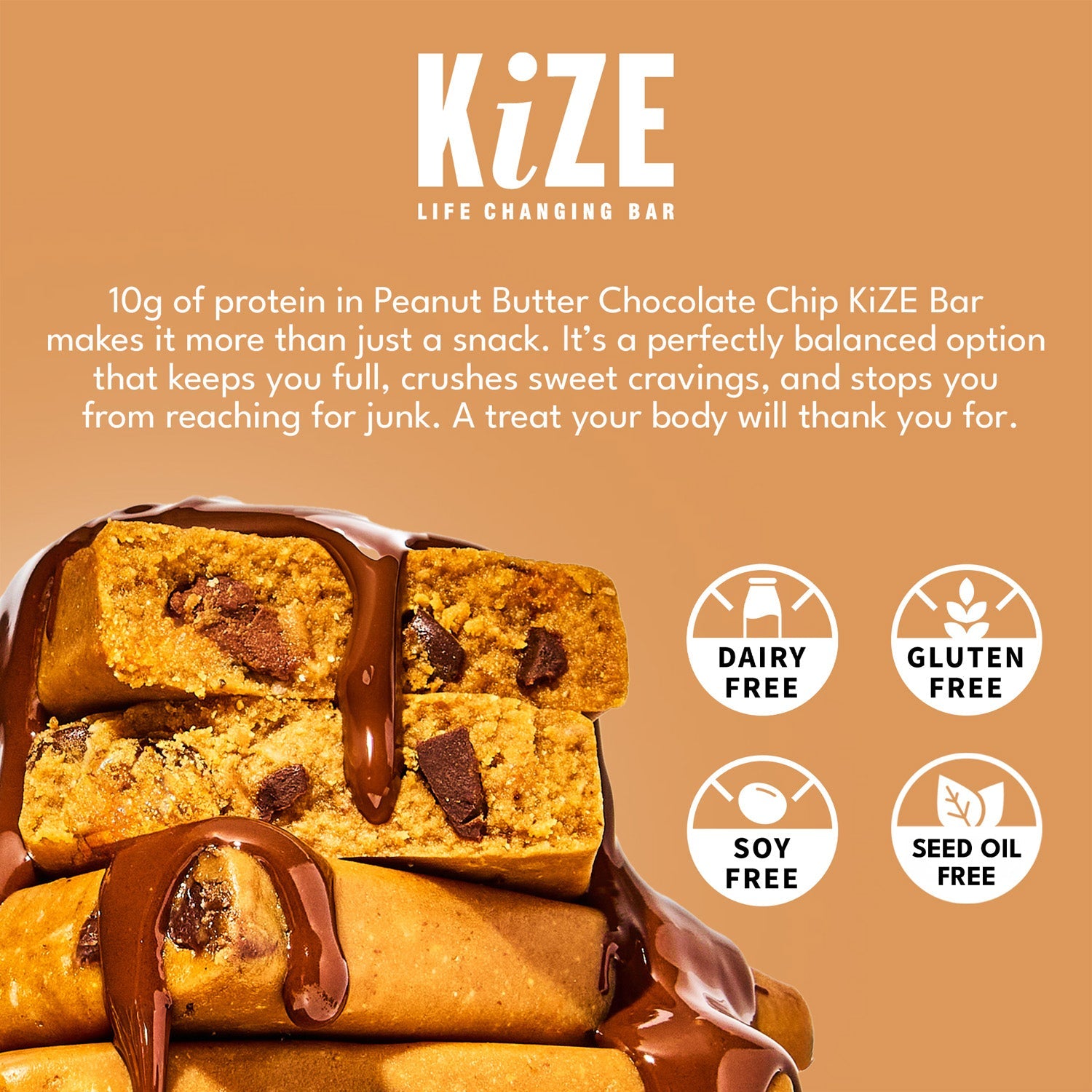Kize Bar - Peanut Butter Chocolate Chip (10 Pack)