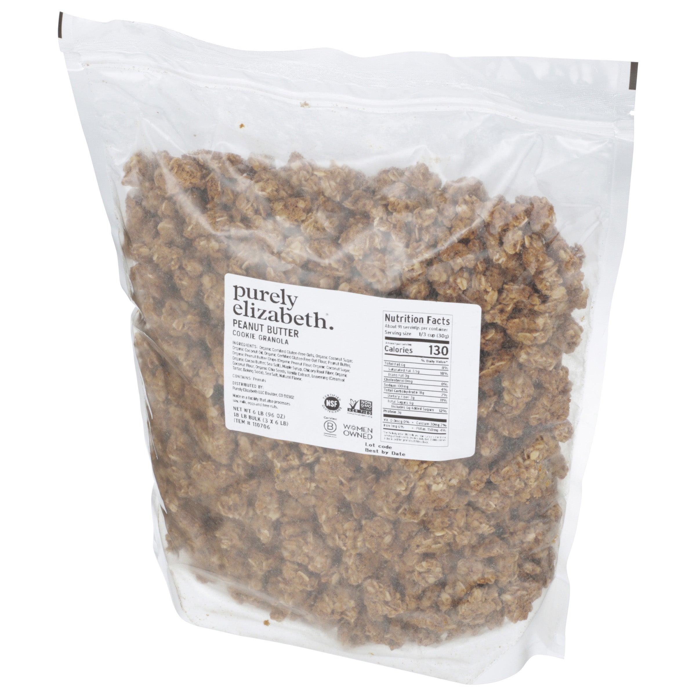 Purely Elizabeth - Cookie Granola Peanut Butter Bulk 18LB Bulk (3/6LB)