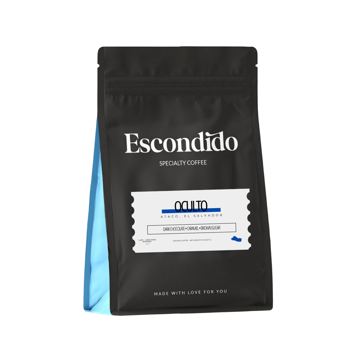 El Salvador Oculto 24x8oz Case Ground Coffee Fraction Pack