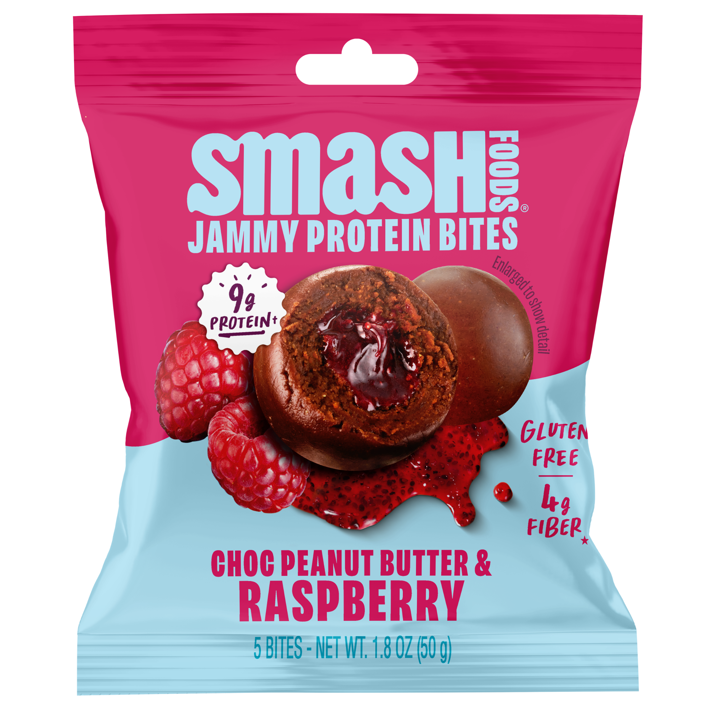 Choc Peanut Butter & Raspberry Jammy Protein Bites | Case of 48 Bags