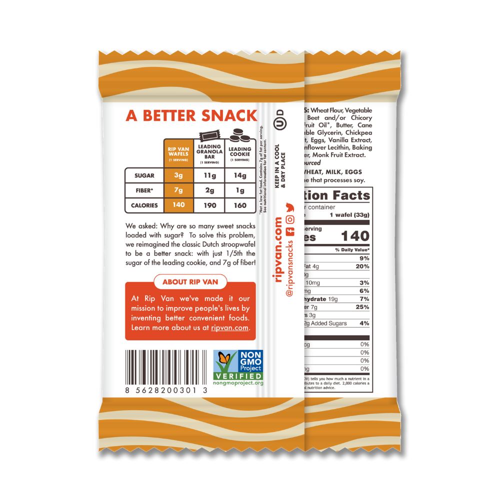 Rip Van Dutch Caramel & Vanilla Stroopwafel Cookies 1.2oz (48ct)