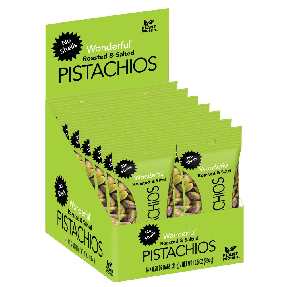 Wonderful Roasted & Salted No Shells Pistachios 0.75oz (42ct)