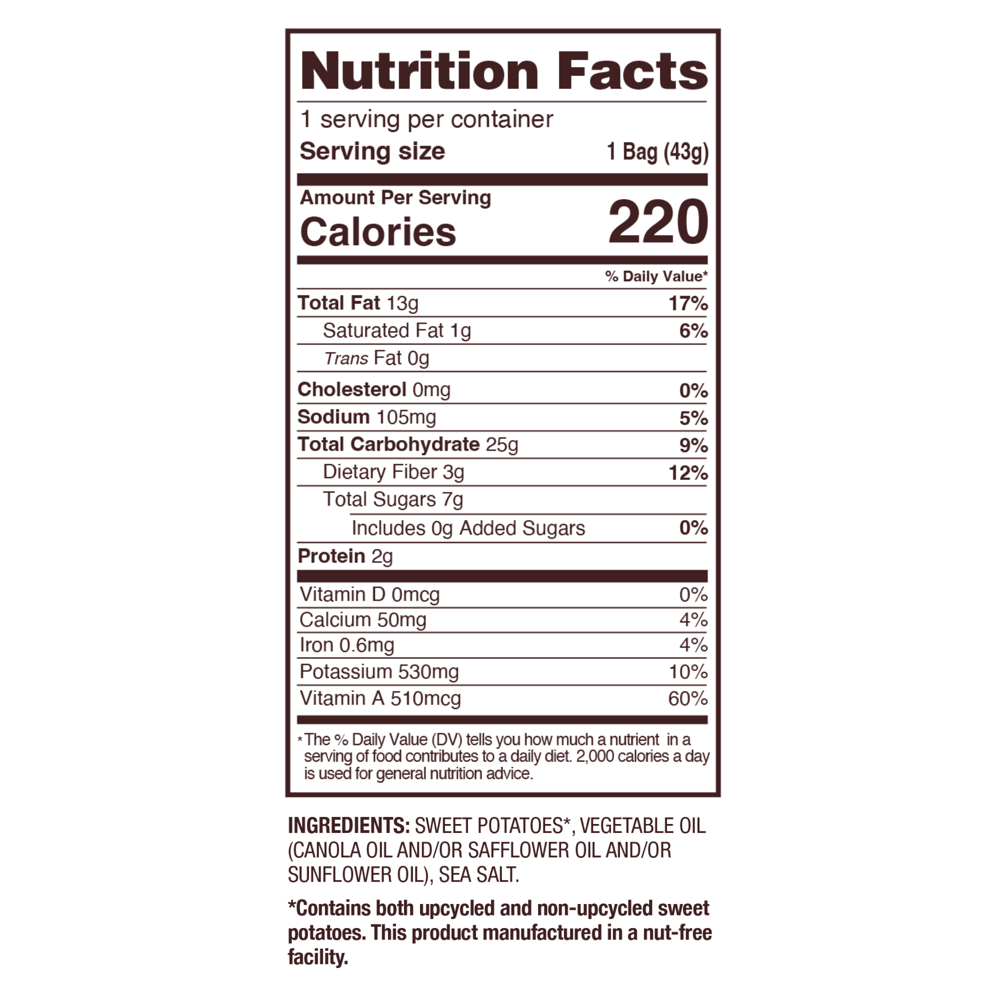 Uglies "Sweets!" Sweet Potato Chips 1.5oz (24ct)