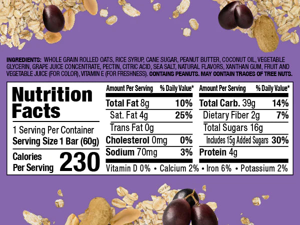 Grape PB&J Oat Snacks (24 Count)