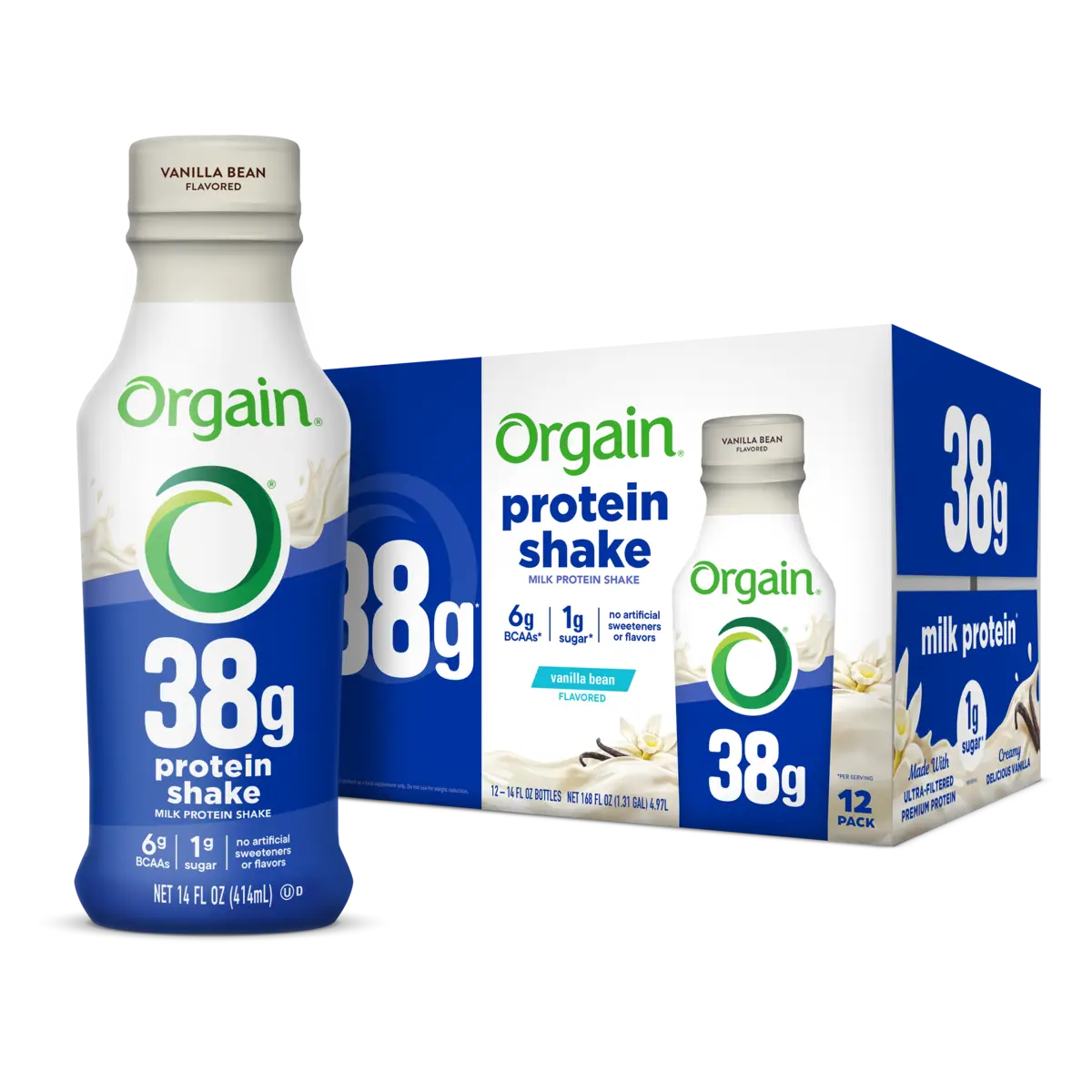 Orgain 38g Protein Shake - Vanilla Bean (Case of 12)