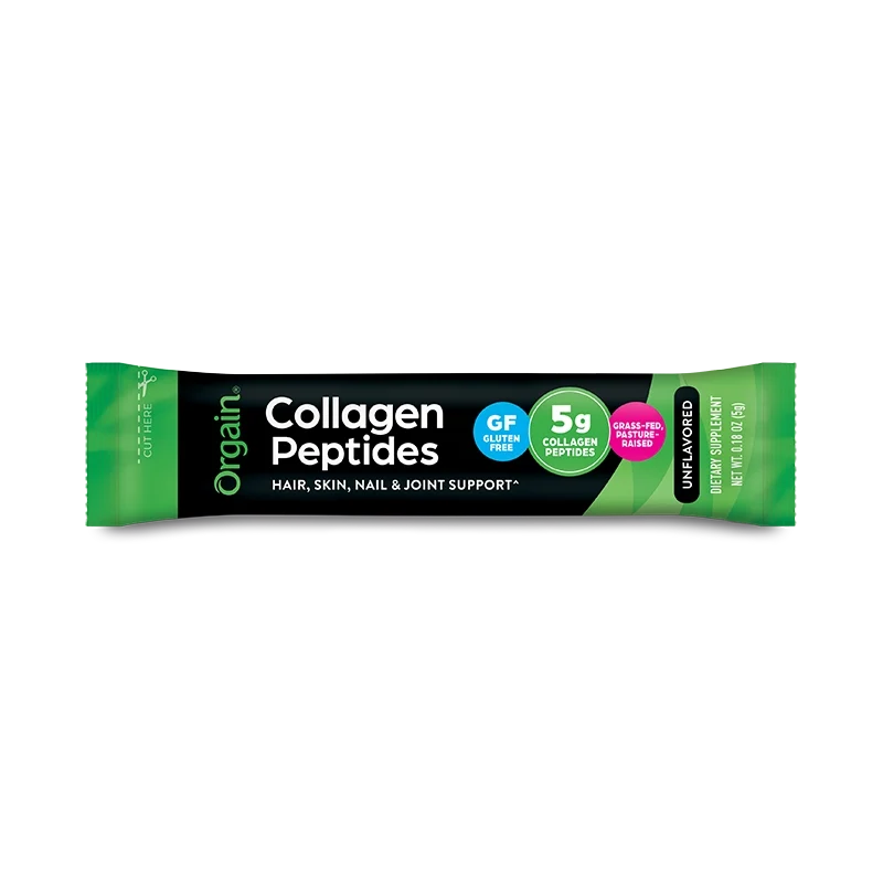 Orgain Grass-Fed Pasture Raised Collagen Peptides - Unflavored, Single Serve (Case of 300, 12×25-Pack)