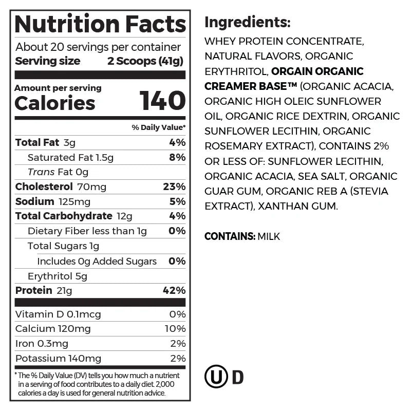 Orgain Grass-Fed Whey™ Protein Powder (Case of 12)
