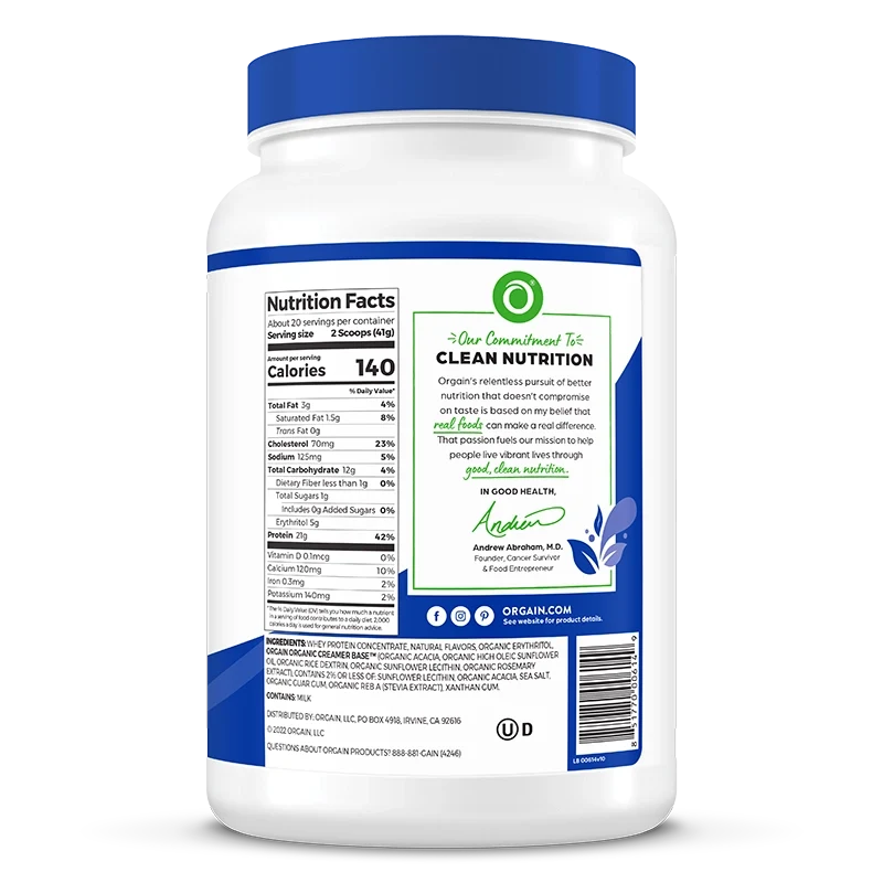 Orgain Grass-Fed Whey™ Protein Powder (Case of 12)