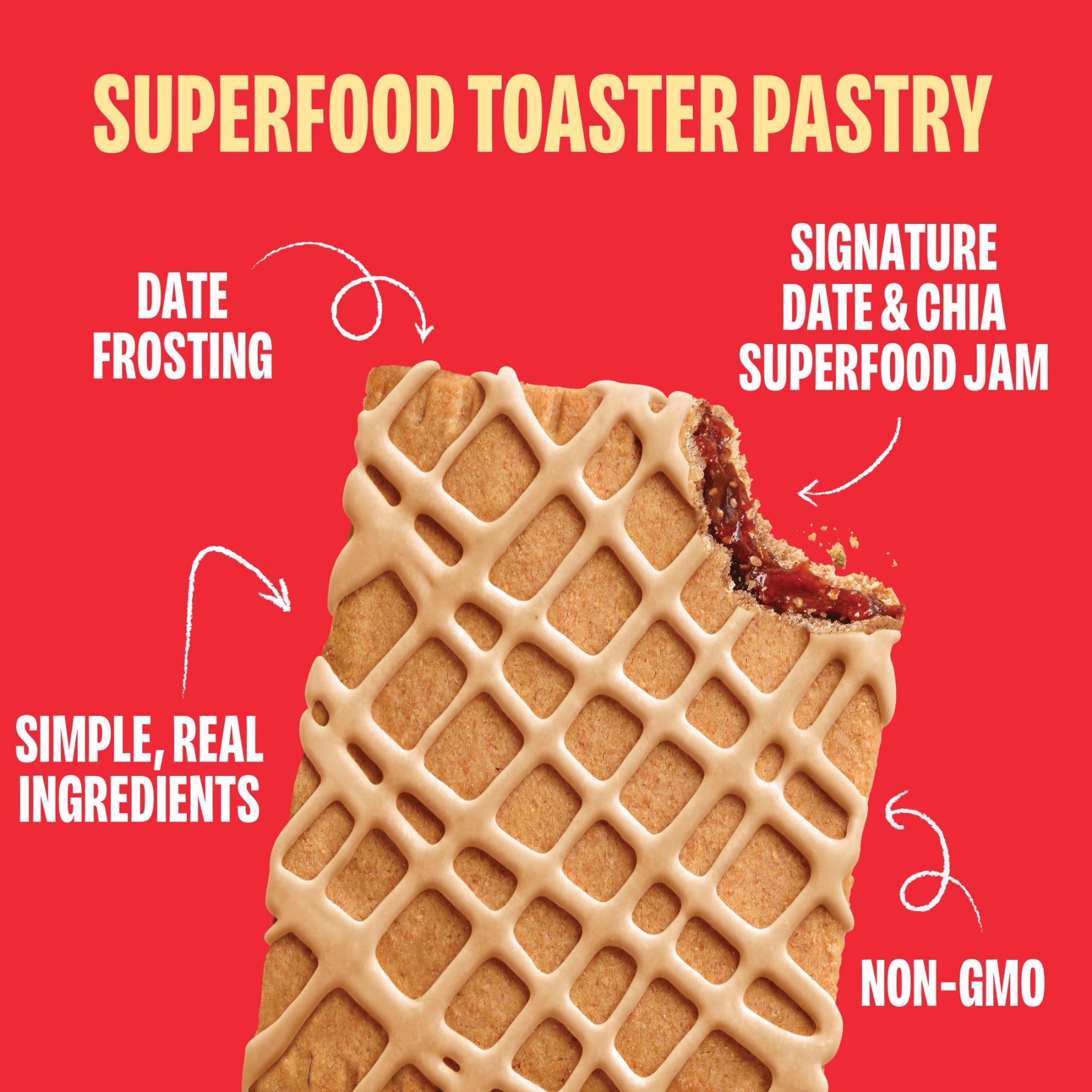 Strawberry Toasties 3 ct | Case of 6 Boxes