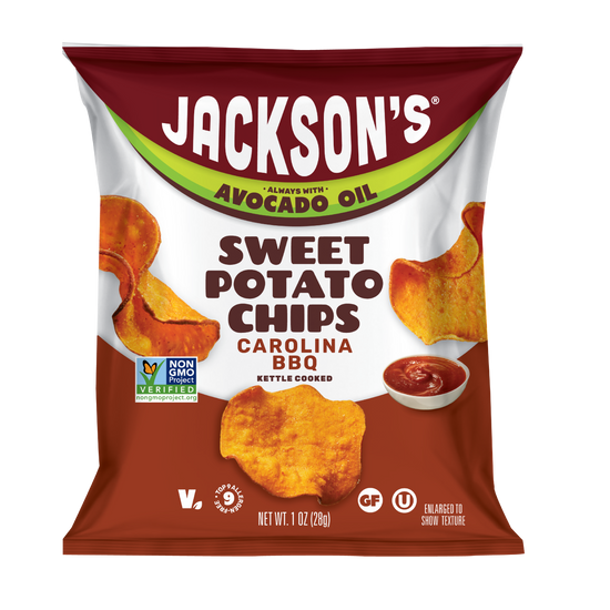 Carolina BBQ Sweet Potato Chips in Avocado Oil 1oz (Pack of 50)