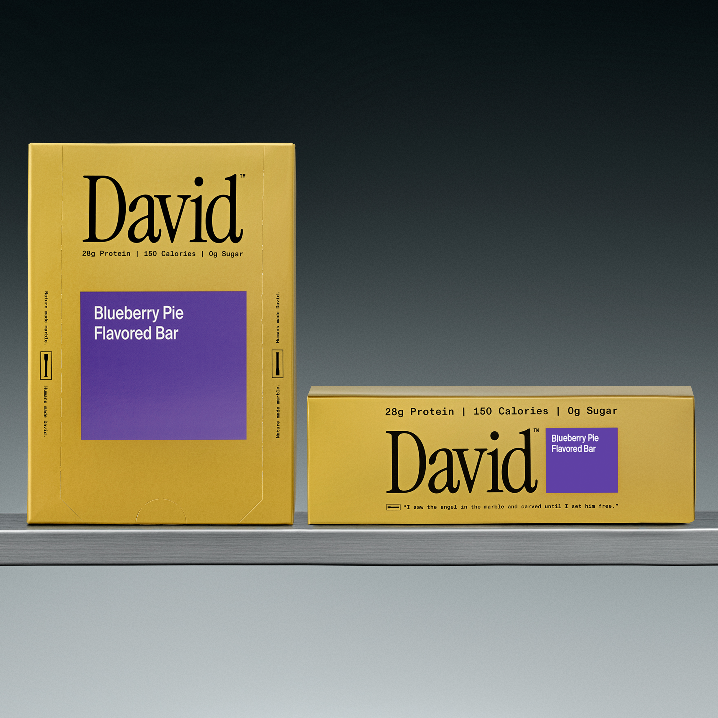 David Protein Bar, Blueberry Pie (12 Pack)