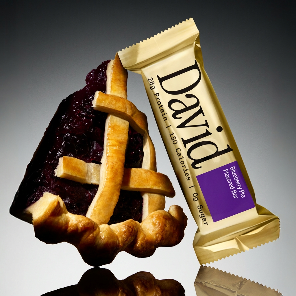 David Protein Bar, Blueberry Pie (12 Pack)