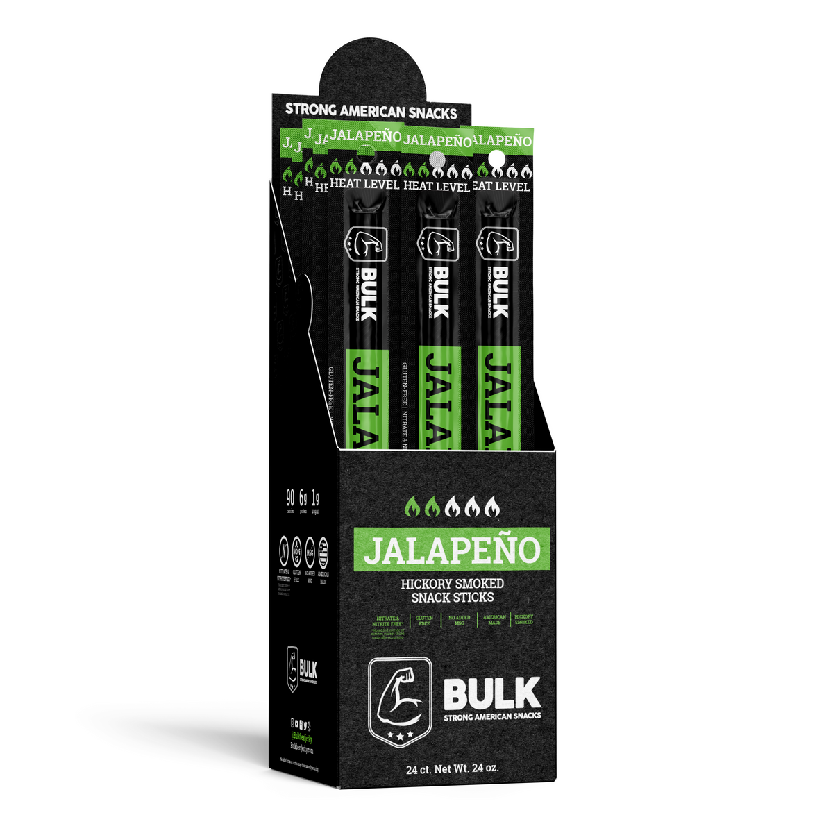 BULK Jalapeño Meat Sticks 24 ct box