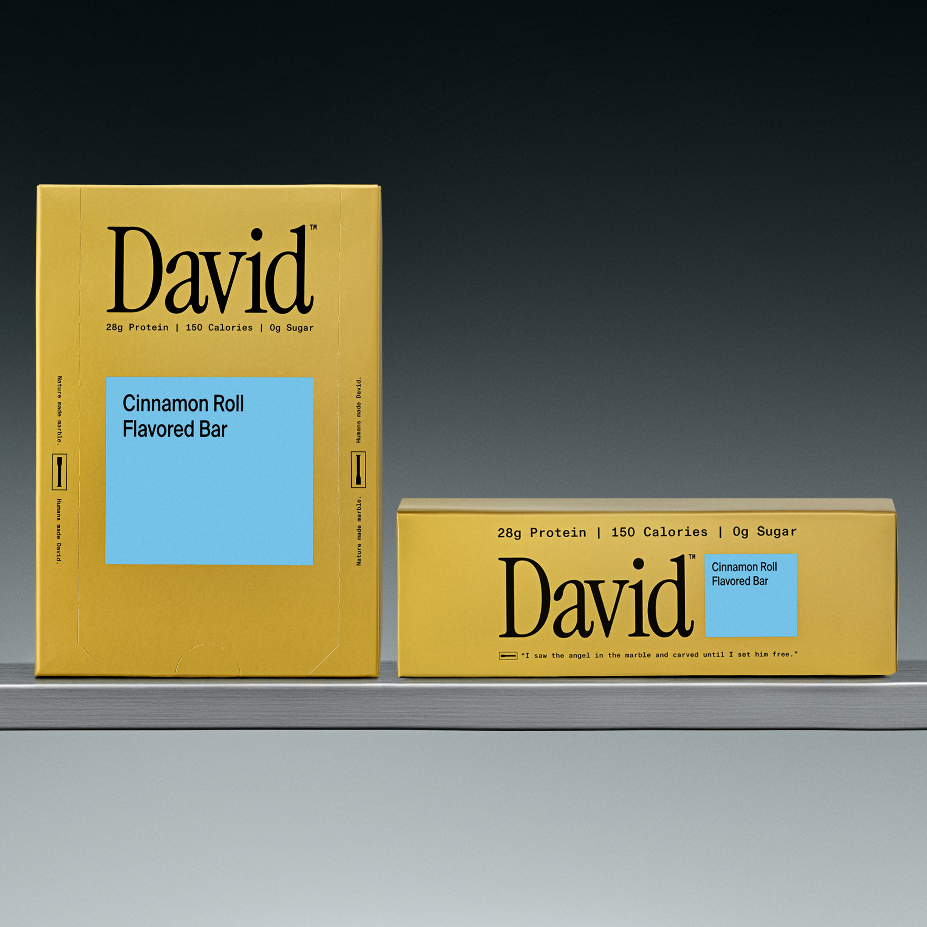 David Protein Bar, Cinnamon Roll (12 Pack)