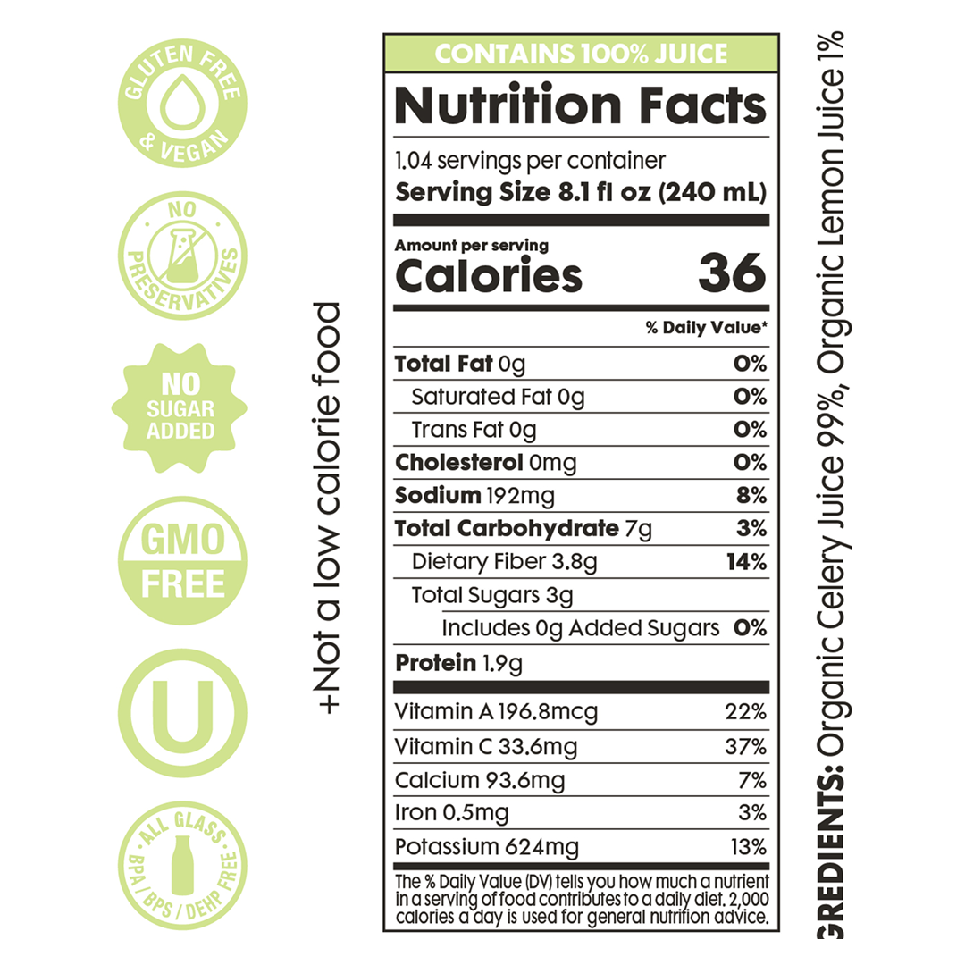 Pomona - Pure Organic Celery Juice (12 pack)