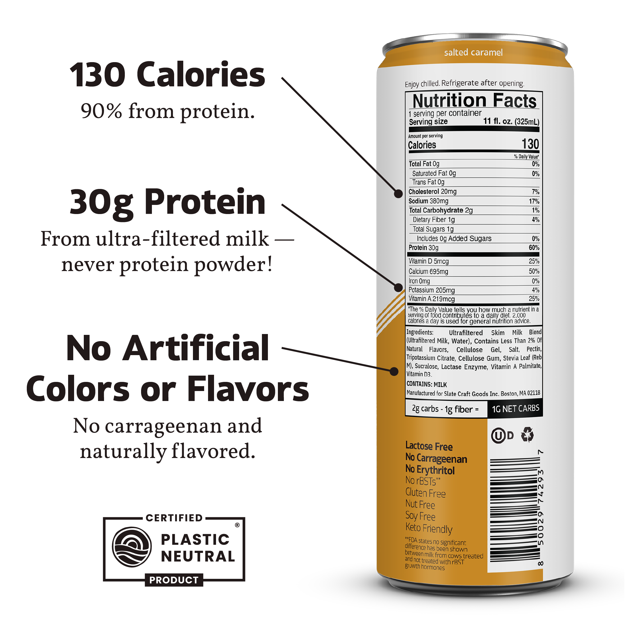 Salted Caramel 30G nutrition facts