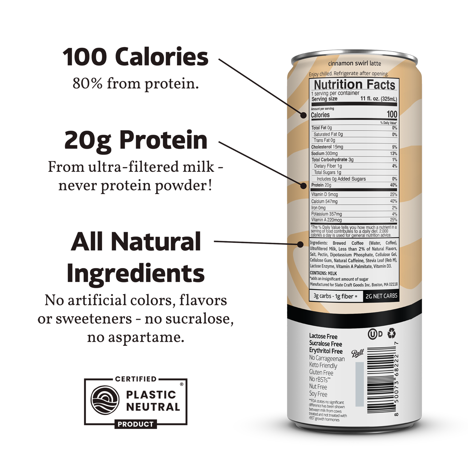 Cinnamon Swirl Latte nutrition facts