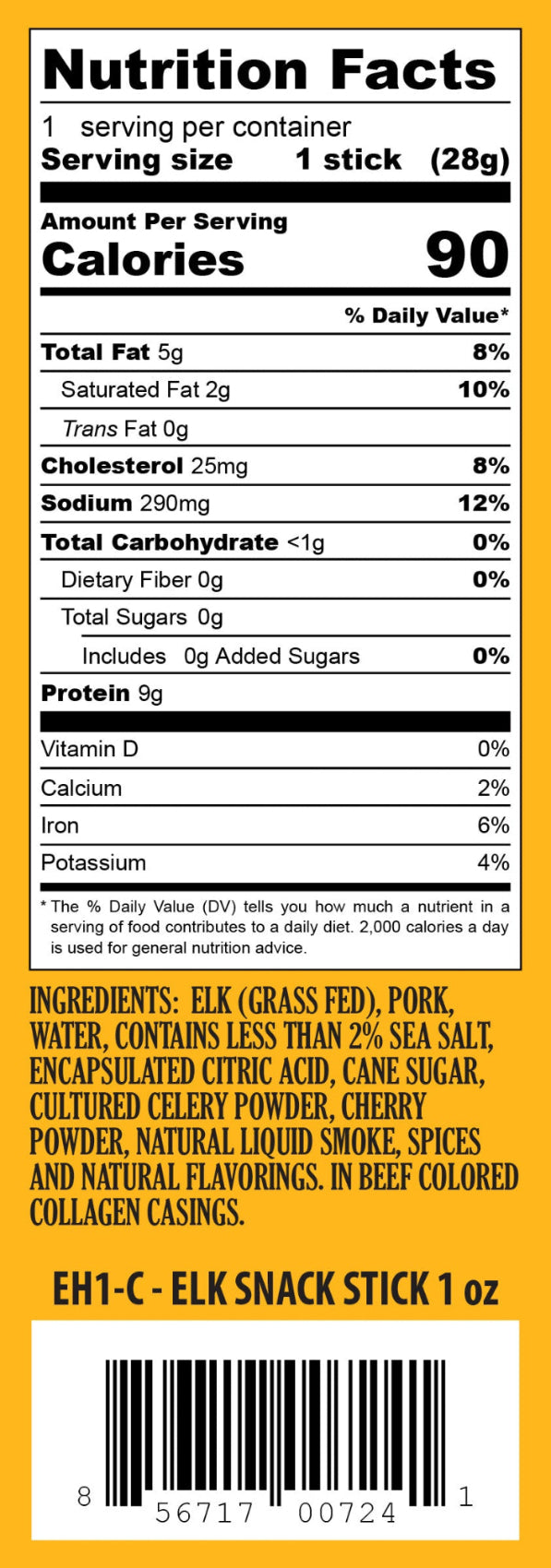 Pearson Ranch Elk Single Snack Stick - 24 Count Caddy