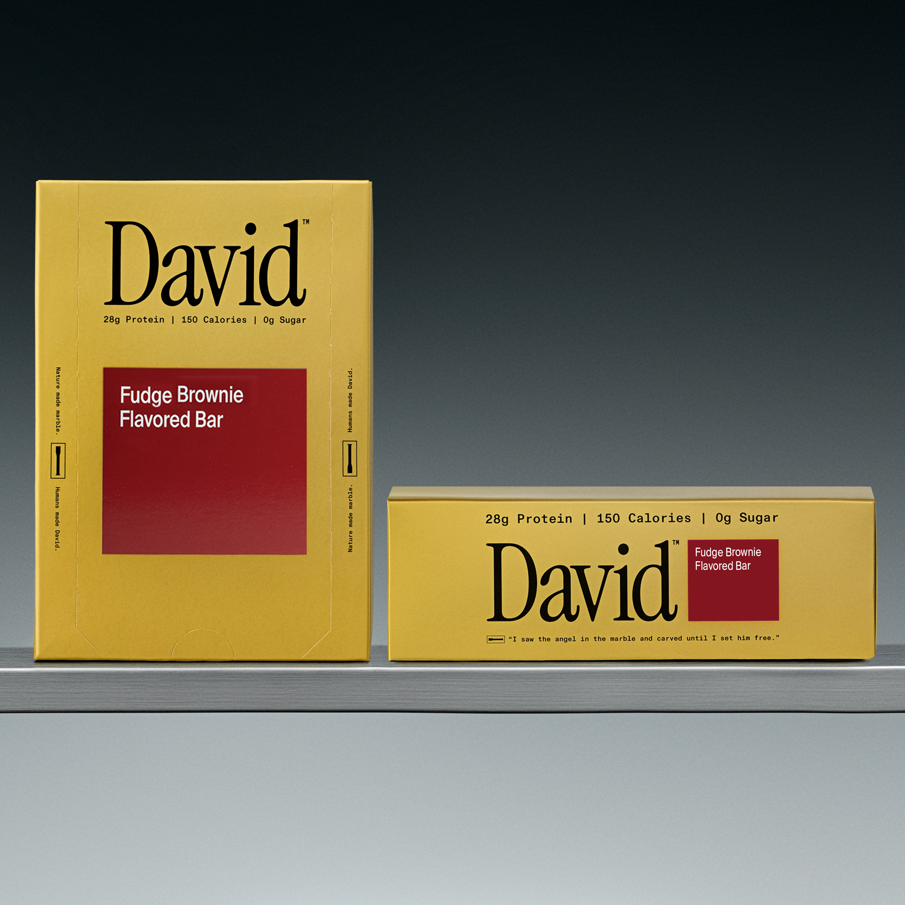 David Protein Bar, Fudge Brownie (12 Pack)