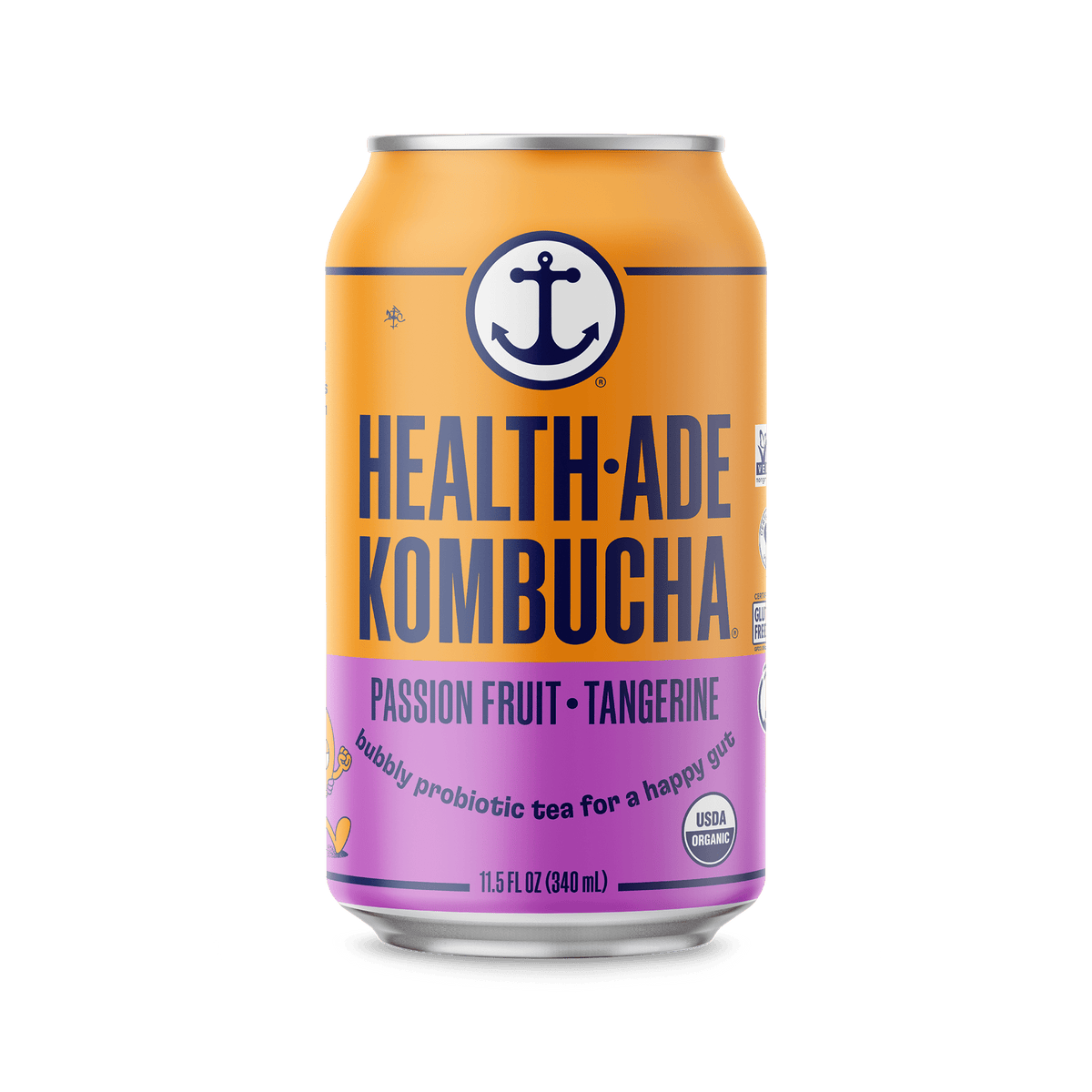 Health-Ade Kombucha in Cans — Passion Fruit-Tangerine (12-pack, 11.5oz)