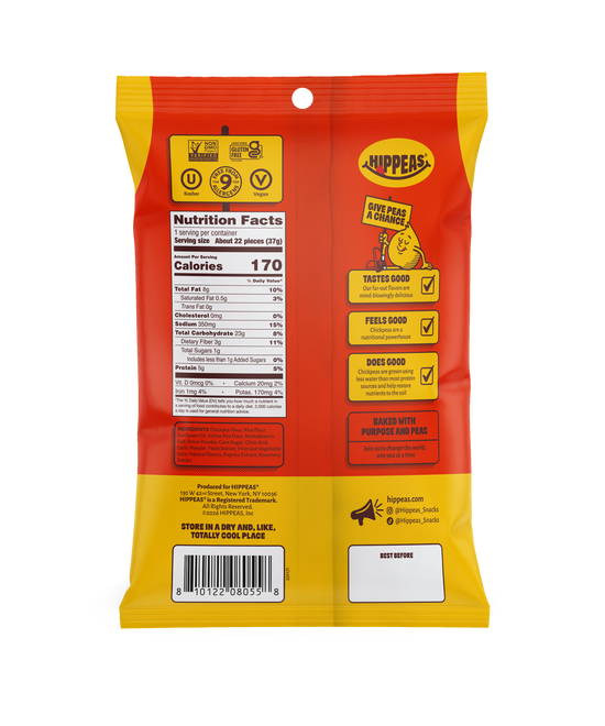 Hippeas Blazin' Hot Chickpea Puffs 1.3oz (12ct)