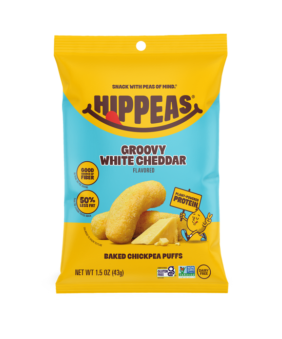 Hippeas Groovy White Cheddar Chickpea Puffs 1.5oz (12ct)