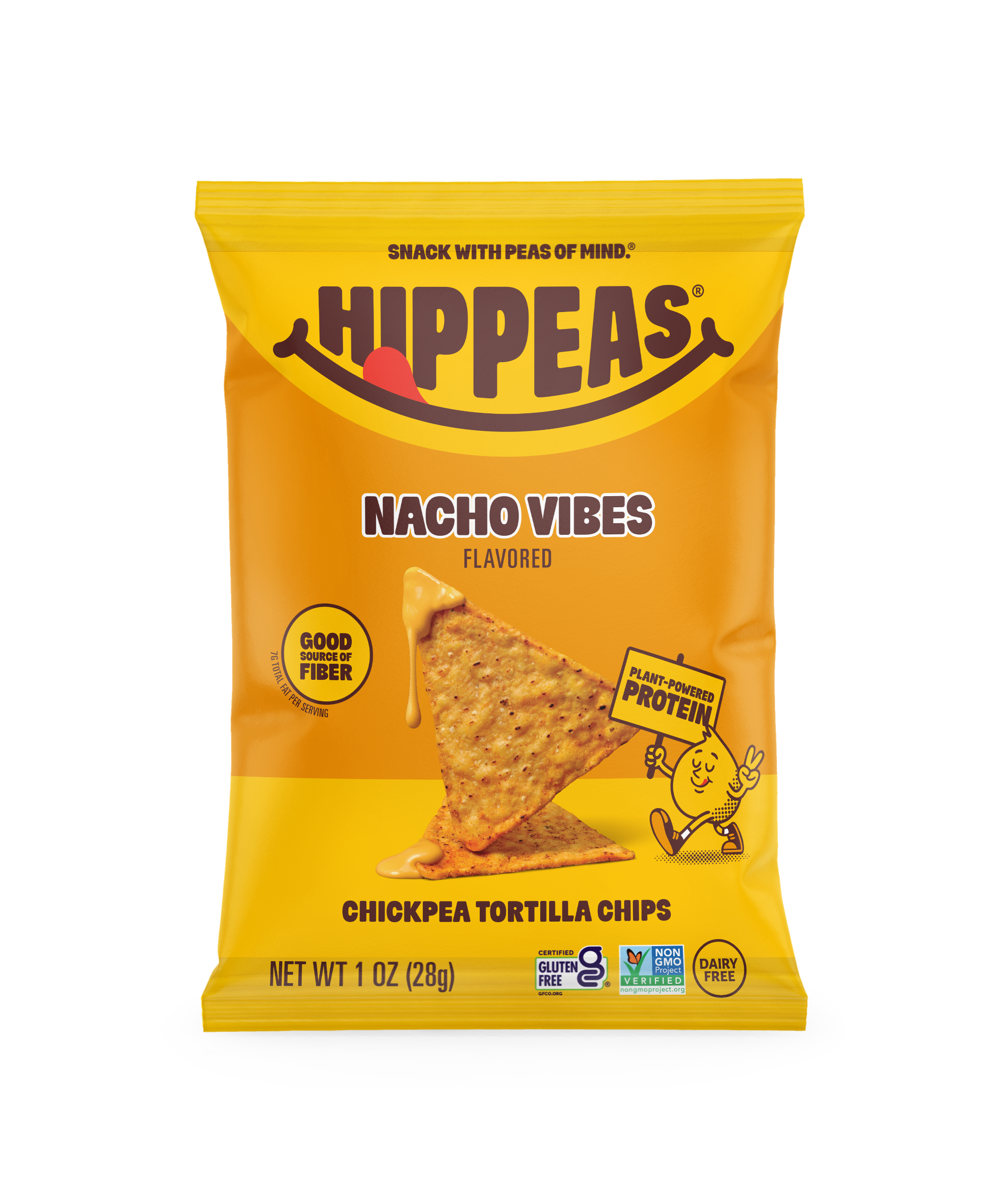 Hippeas Vegan Nacho Vibes Chickpea Tortilla Chips 1oz (21ct)