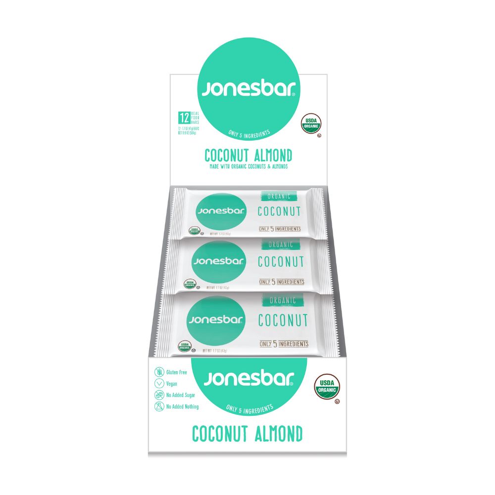 Jonesbar Coconut Organic Energy Bar 1.7oz (12ct)