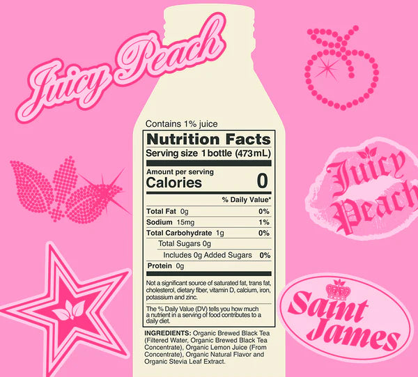 Saint James Juicy Peach Black Tea (12 Count)
