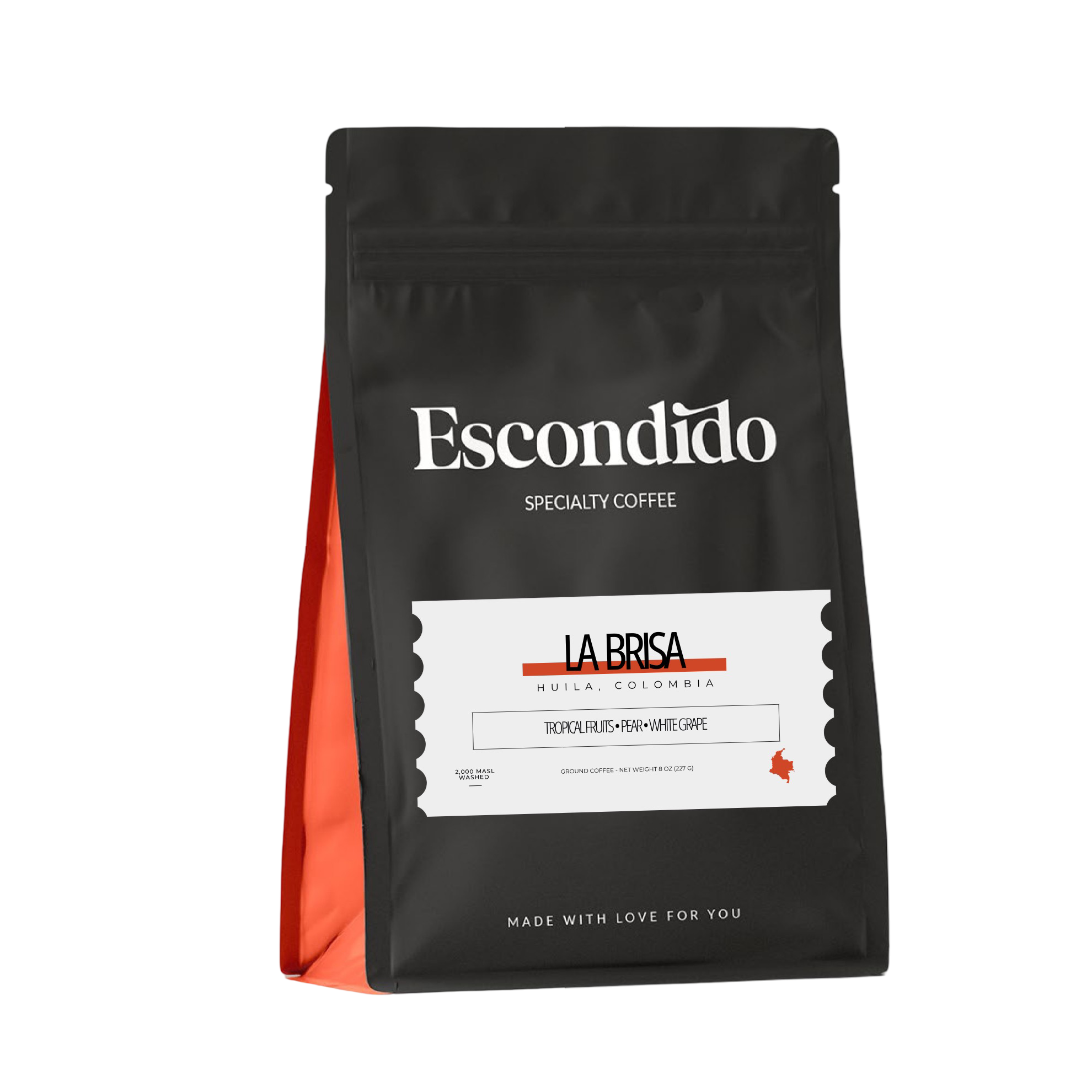 Colombia La Brisa 24x8oz Case Ground Coffee Fraction Pack