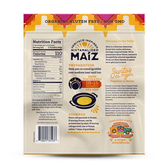 MaÃz Organic Yellow Corn Tortillas - 18pk