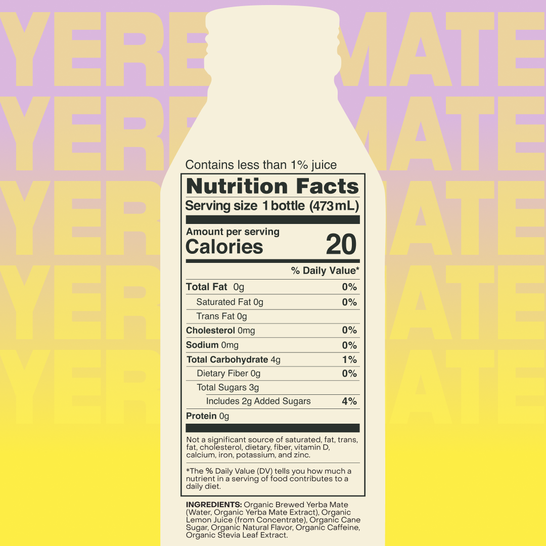 Mango Passion Fruit Yerba Mate - 150 mg Caffeine, 12 Bottles