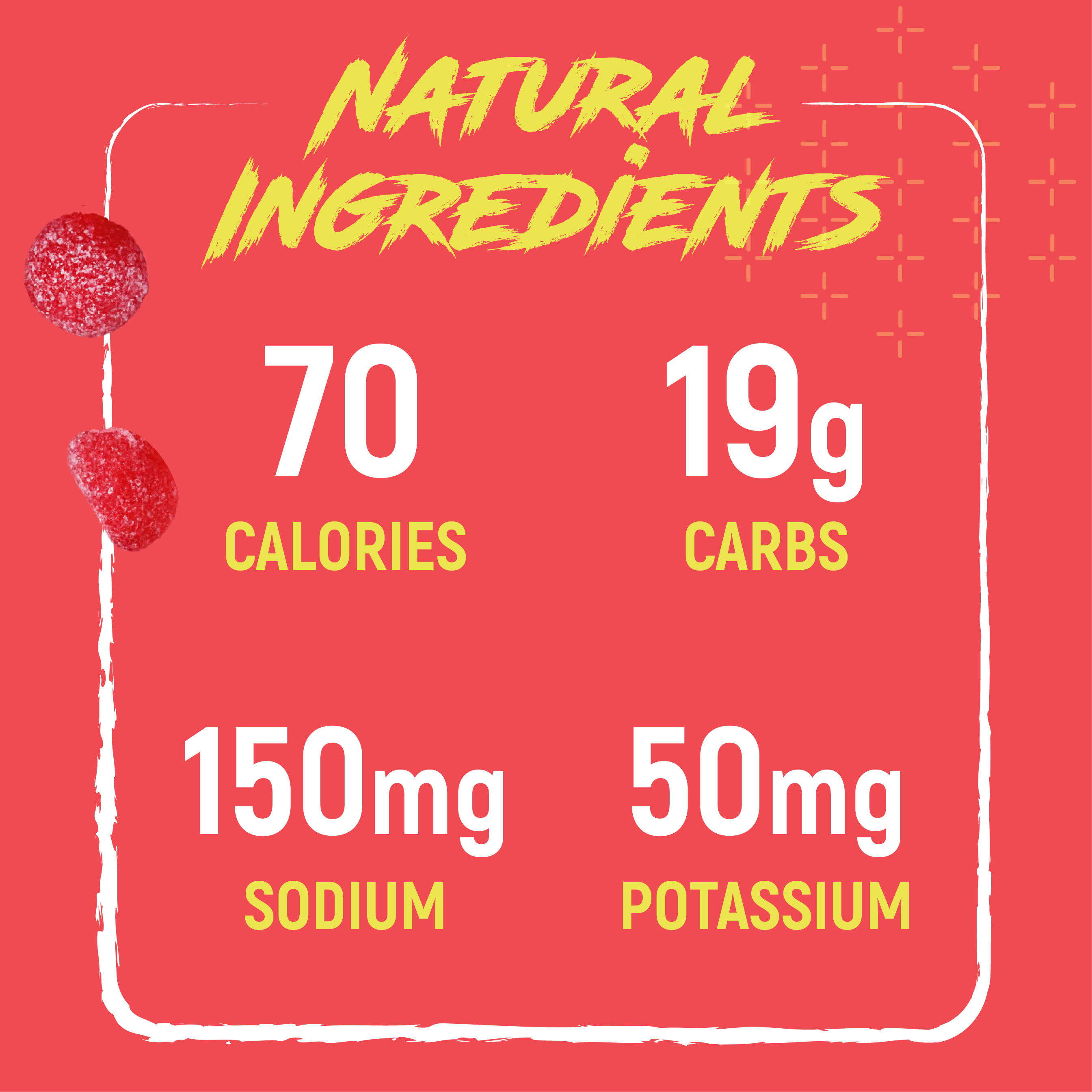 Caffeinated Strawberry Lemonade Sour Energy Chews (12 bags, 24 servings) - PSC