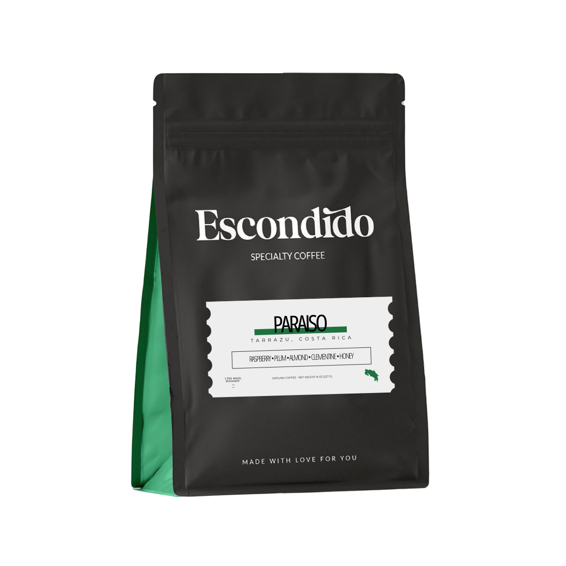Costa Rica Paraiso 24x8oz Case Ground Coffee Fraction Pack