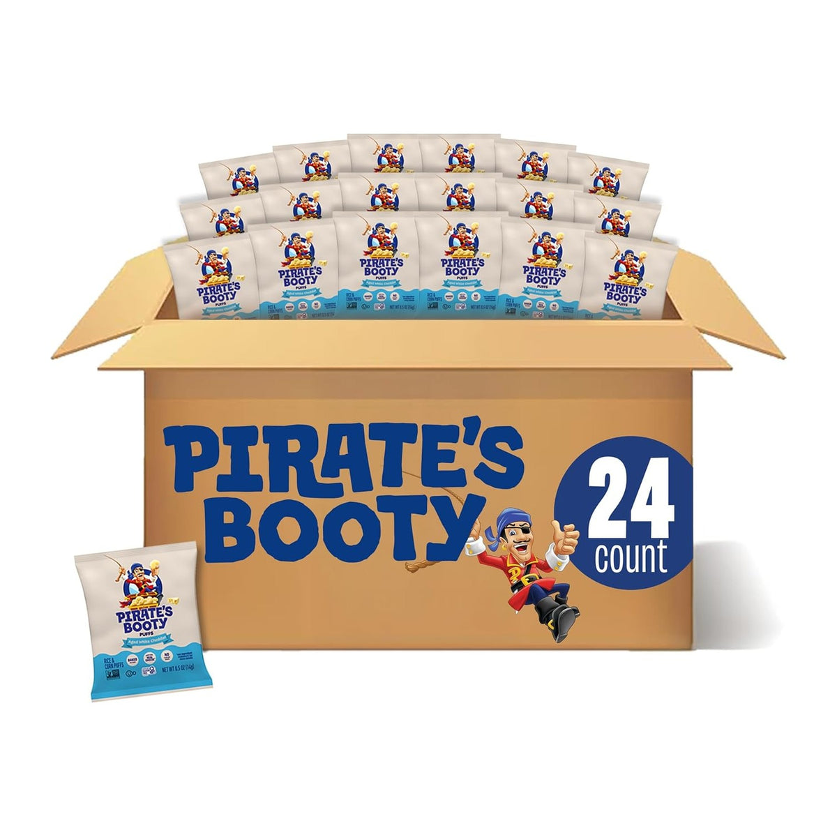 Pirate's Booty Aged White Cheddar Puffs 0.5oz (24ct)