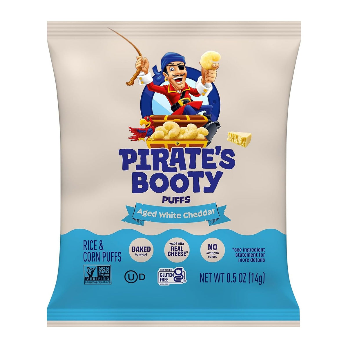 Pirate's Booty Aged White Cheddar Puffs 0.5oz (24ct)