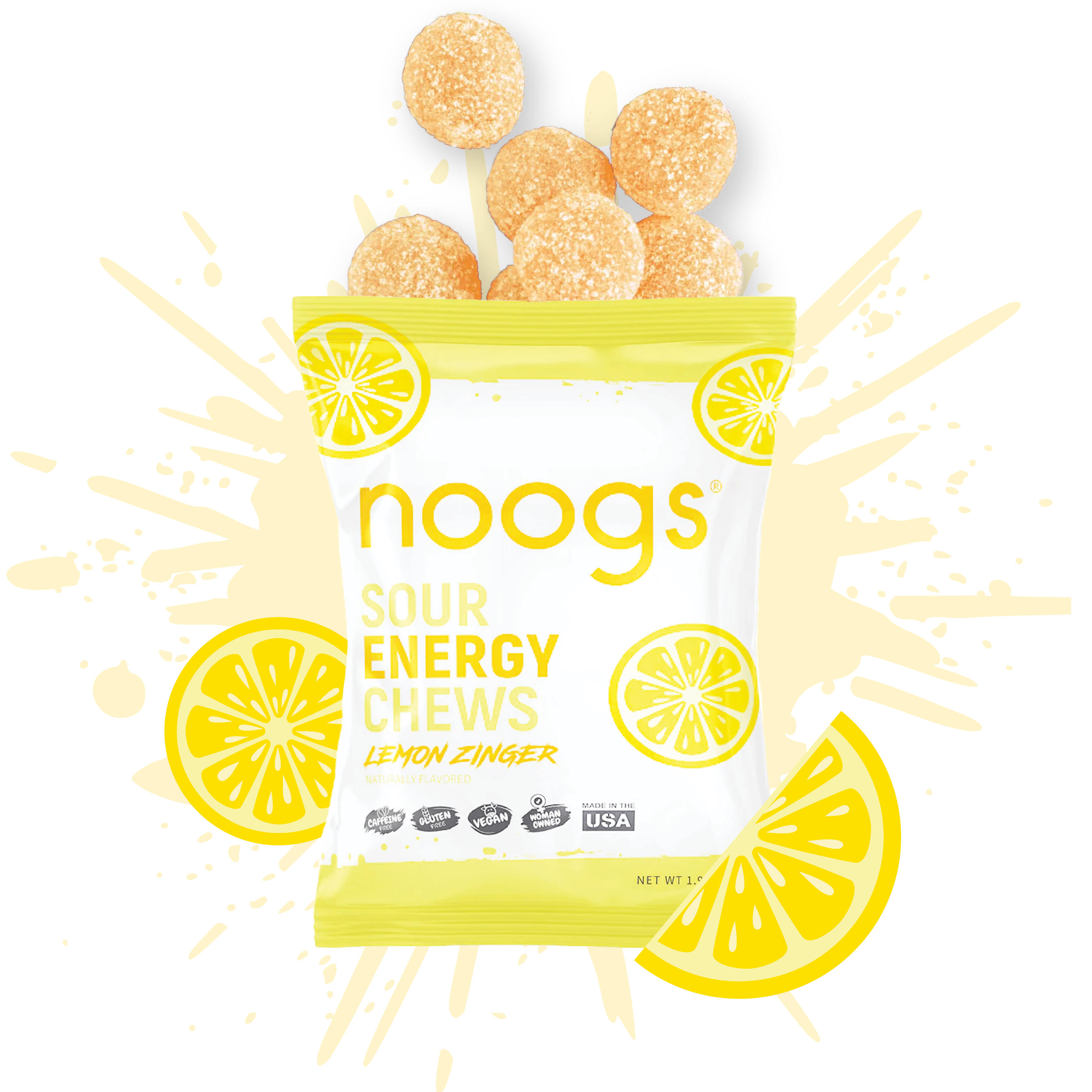 Lemon Zinger Sour Energy Chews (12 bags, 24 servings) - PSC