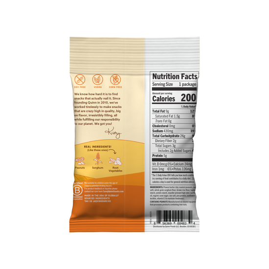 Quinn Creamy Peanut Butter Filled Pretzel Nuggets 1.5oz (48ct)