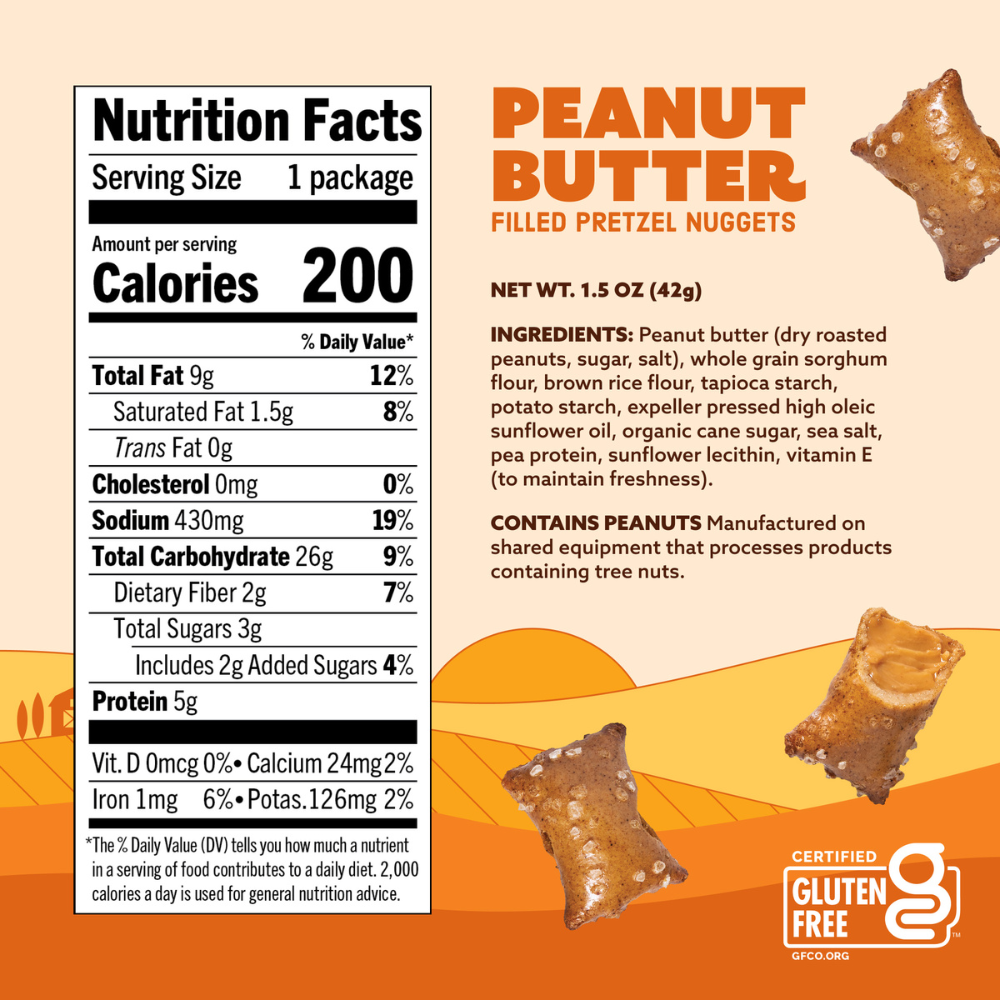 Quinn Creamy Peanut Butter Filled Pretzel Nuggets 1.5oz (48ct)