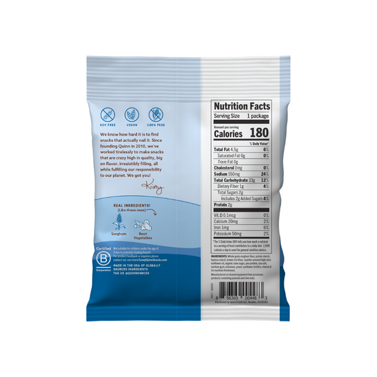 Quinn Whole Grain Sea Salt Pretzel Sticks 1.5oz (36ct)