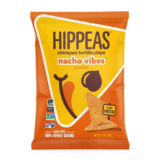 Hippeas Vegan Nacho Vibes Chickpea Tortilla Chips 1oz (24ct)