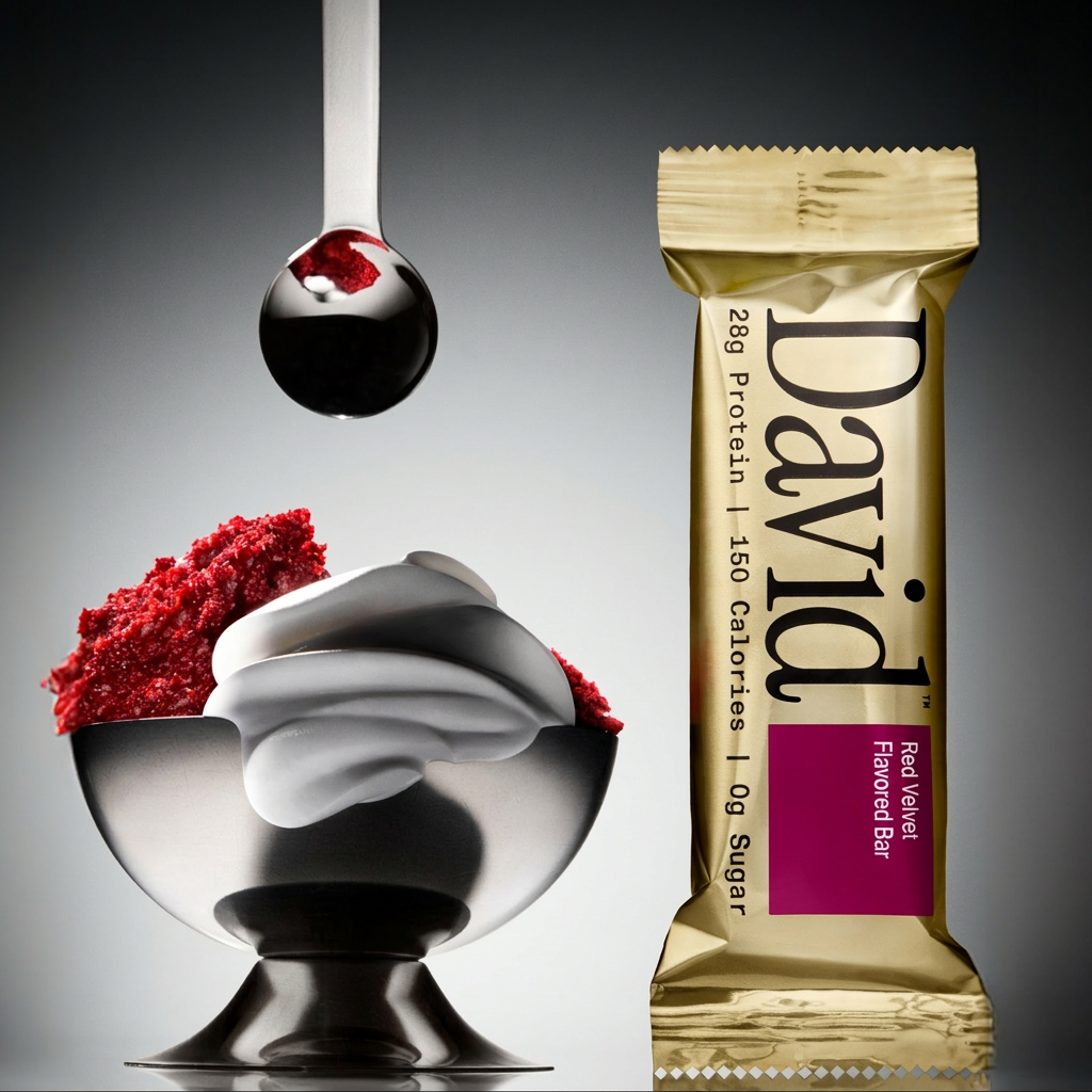 David Protein Bar, Red Velvet (12 Pack)