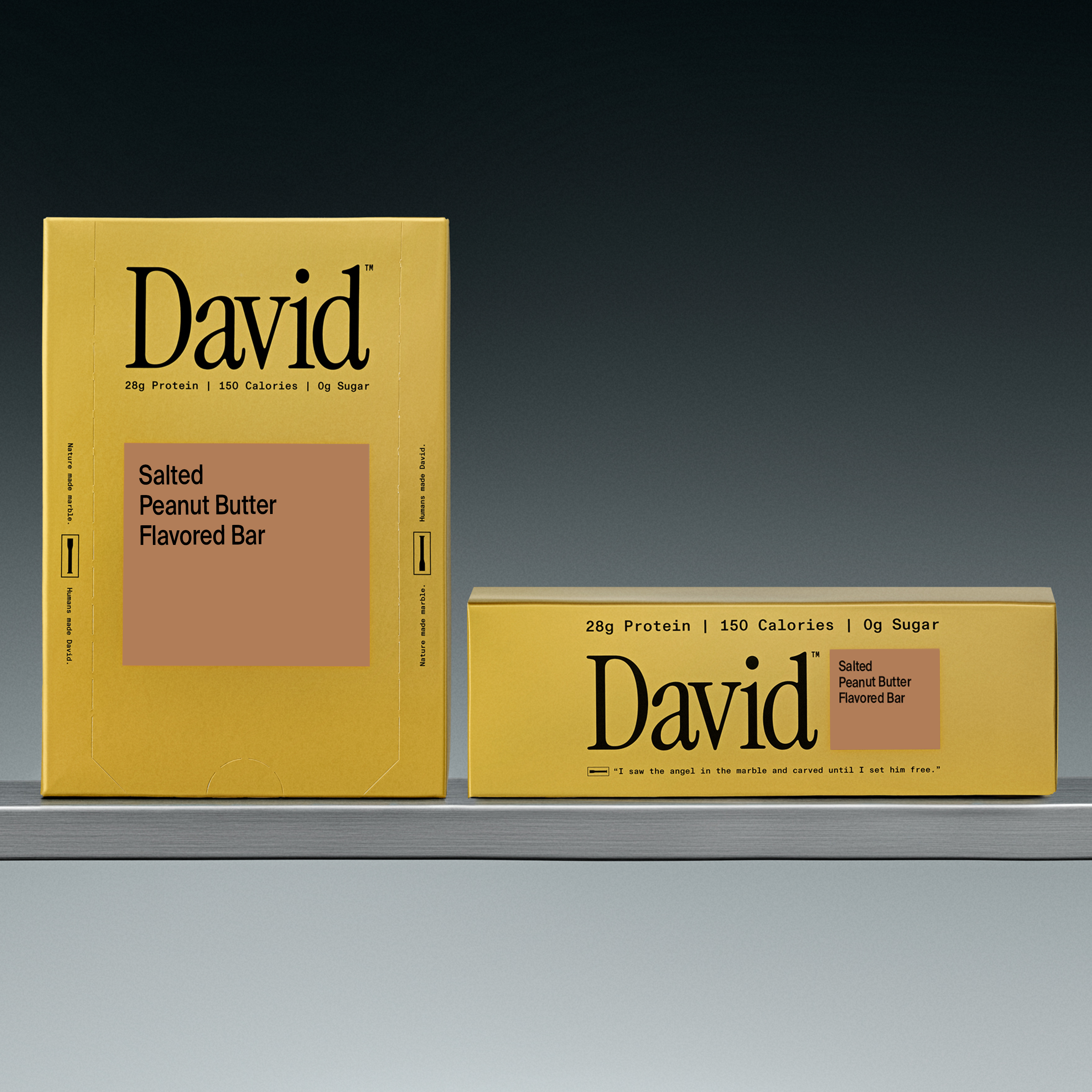 David Protein Bar, Salted Peanut Butter (12 Pack)