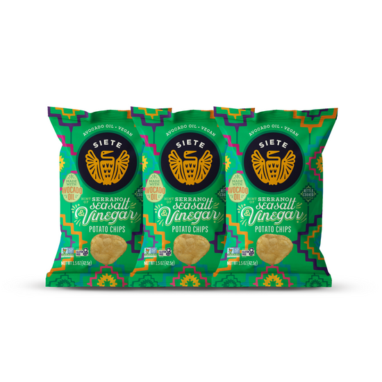 Kettle Cooked Sea Salt & Vinegar with a hint of serrano Potato Chips 1.5 oz - 72 bags
