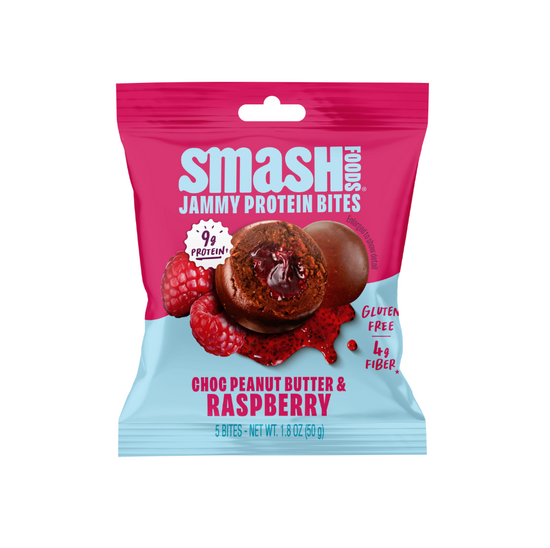 Choc Peanut Butter Raspberry Protein Bites (8 Count)