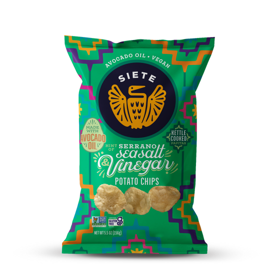 Sea Salt & Vinegar with Hint of Serrano Kettle Cooked Potato Chips - 24 bags